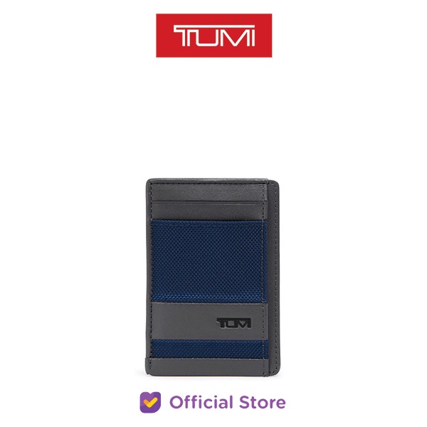 

✨Ready T U M I Alpha Money Clip Card Case - Navy/Grey Terbaru