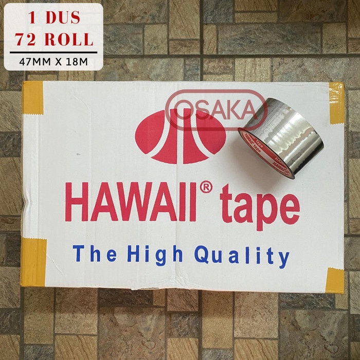 

✨Sale [1 Dus Isi 72Pcs] Lakban Hawaii Metalizing / Isolasi Ac 2 Inch X 18M Limited