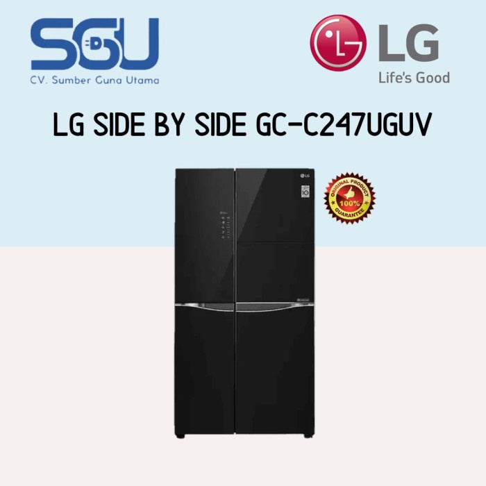 ✨Original Lg - Kulkas Side By Side Gc-C247Uguv / 247Uguv / Gcc247Uguv Terbatas