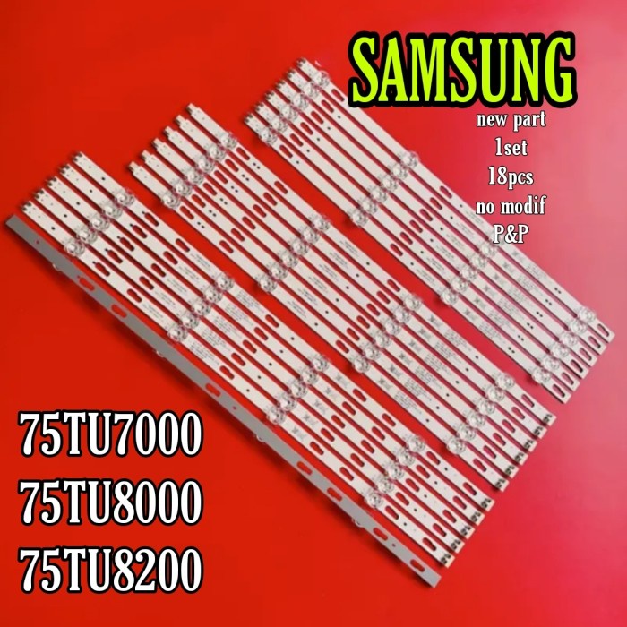 ✨New Lampu Led Bl Backlight Samsung Ua75Tu7000 75Tu8200 75Tu7000 75Tu8000 Terbatas
