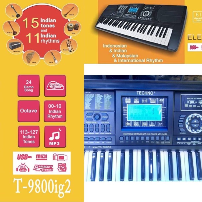 ✨New Keyboard Techno T 9800I G2 / T-9800I G2 / Techno T 9800 Ig2 Berkualitas