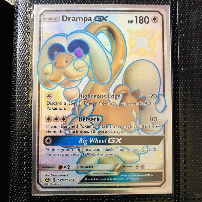 ✅Termurah Kartu Pokemon Shiny Drampa Gx Hidden Fates Original Berkualitas
