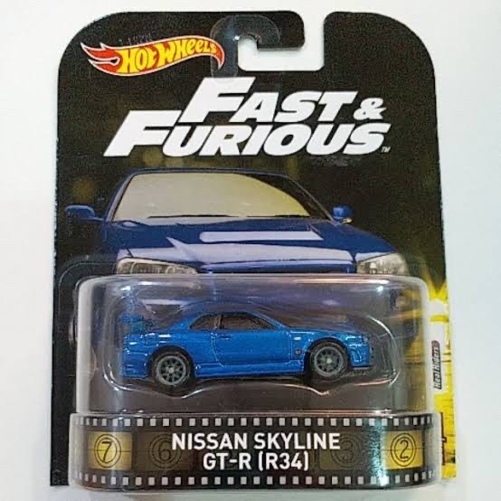 ✅Termurah Hotwheels Jdm Nissan Skyline R34 Fast Furious Retro Terbaru