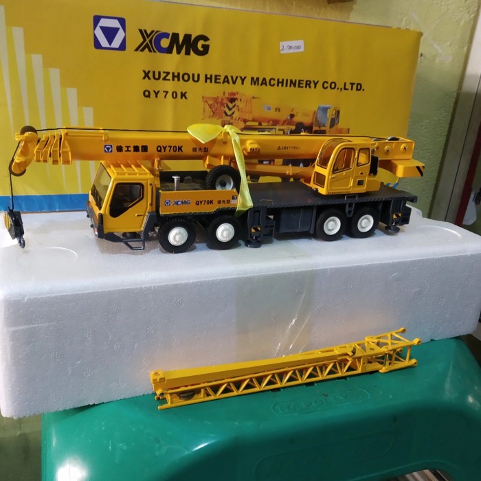 ✅Termurah Diecast Miniatur Alat Berat Truck Telescopic Crane Xcmg Qy70K Terbatas