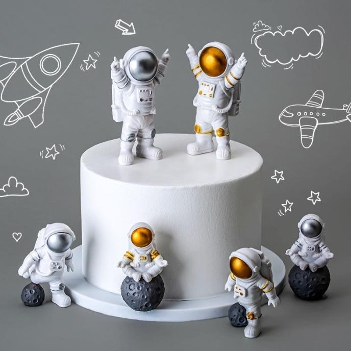 langsung order saja] CCB03 Cake Topper Astronaut Astronot Figure Character Boneka Karakter