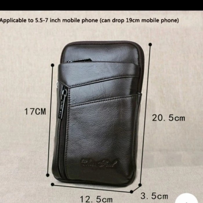 ✨New Slempang Kulit Tas Dompet Dan Hp Pria Kulit Asli Tas Kulit Cheer Soul Diskon