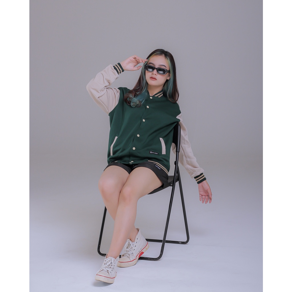 [EXCLUSIVE] MODEL TERKINI Varsity Jacket Jaket Baseball Wanita Polos Basic Premium Original