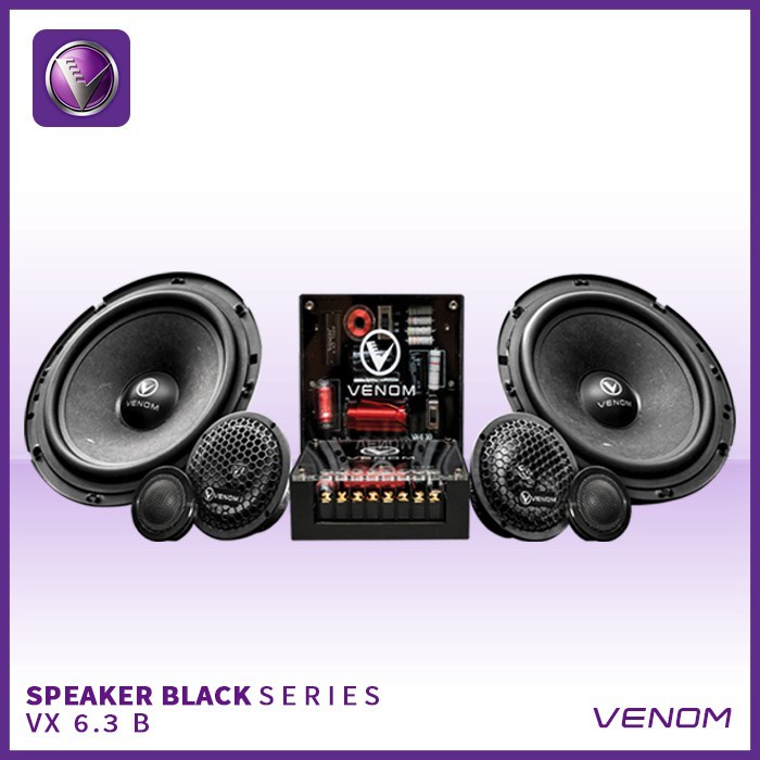 ✅New Ori Speaker Split 3-Way Venom Black Vx 6.3 B 1 Set Original By Venom Audio Limited