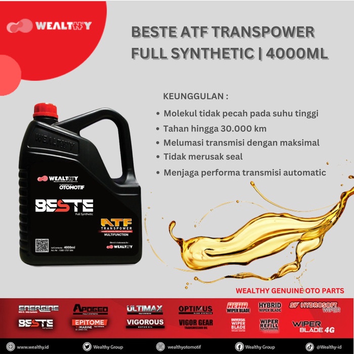 ✅New Beste Full Synthetic Atf Atf T-Iv 4000 Ml Limited