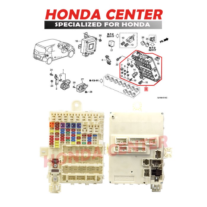 [Original] Fuse Box Box Sekring Bok Sikring Freed 2010 2011 2012 2013 2014 2015 Berkualitas