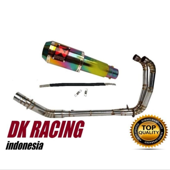 [Original] Knalpot Ninja 250 Fi/ Karbu Akrapovic Lorenzo Rainbow Full System Diskon