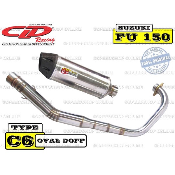 [Original] Knalpot Cld Racing Satria Fu/Raider Type C6 Silencer Oval Doff Diskon
