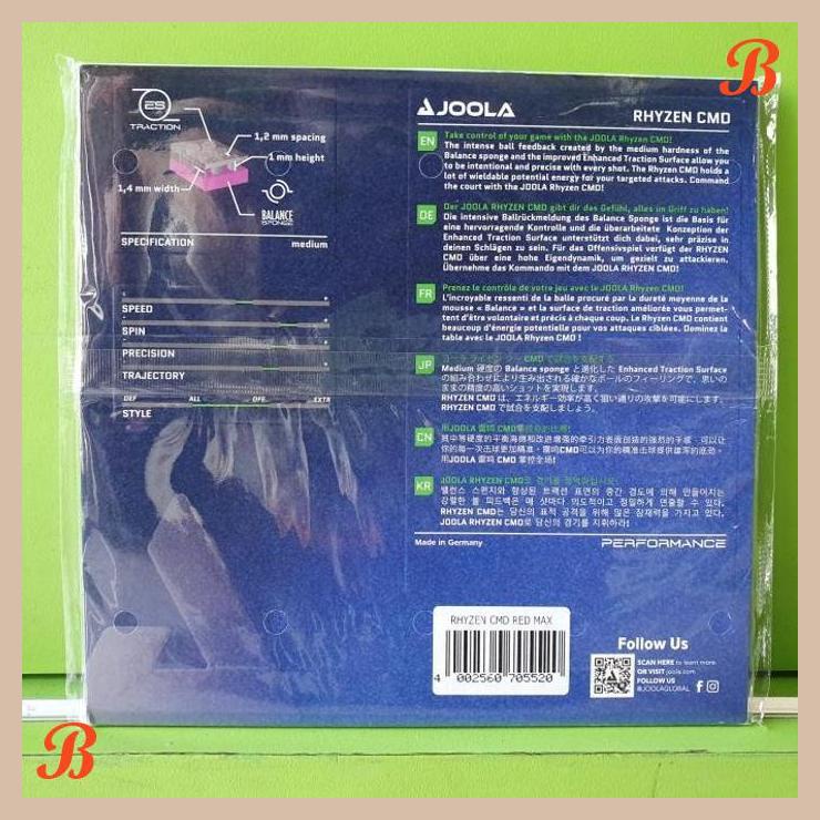| anb | joola rhyzen cmd med max rubber karet ping pong