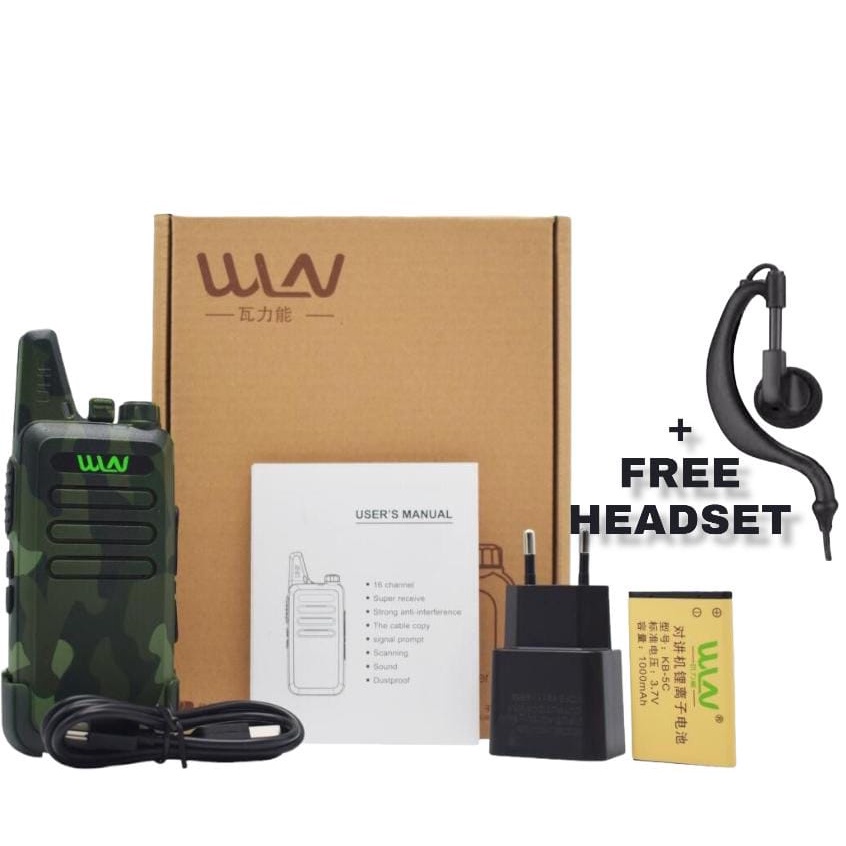 Pxton - Sepasang Ht Wln Kd - C1 Ht Uhf Free Handsfree Lengkap Kdc1 Wlan Isi 2Pcs Walkie Talkie / Ht