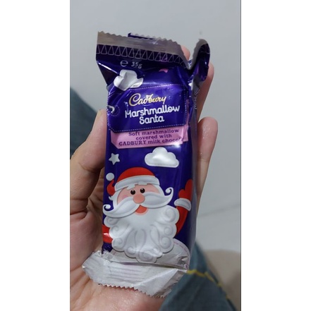 

Cadbury Marshmallow Santa soft marshmallow covered with CADBURRY milk chocolate 35gr product of Australia