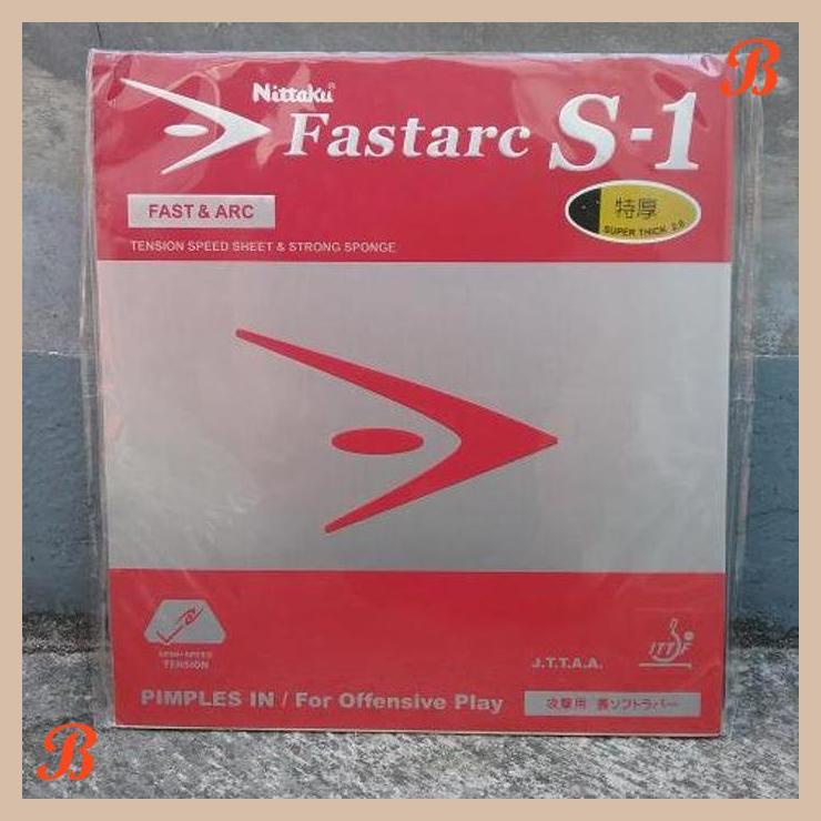 | anb | nittaku fastarc s-1 black rubber karet ping pong