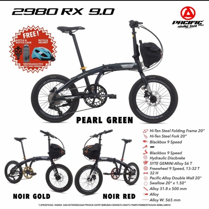✨Original Sepeda Lipat Pacific 20 Inch 2980 Rx 9.0 New Berkualitas