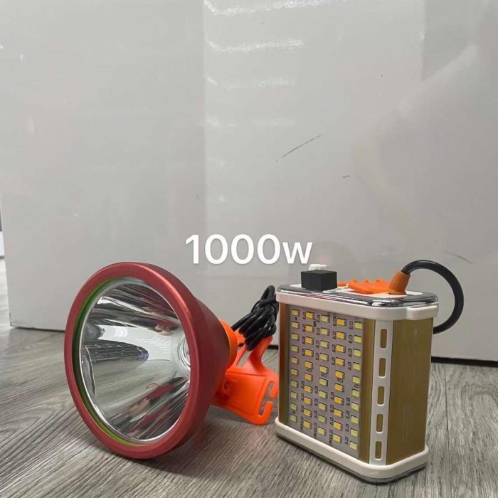 ✨Original Senter Kepala 1000 Watt Super Terang Cahaya Putih Berkualitas