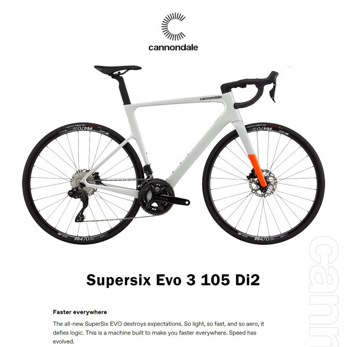 ✨Ori Cannondale - Sepeda Balap Supersix Evo Carbon 3 105 Di2 Chk Terbaru