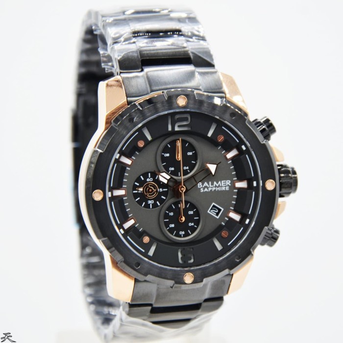 ✨Termurah Jam Tangan Pria Balmer B7978 Black Rose Cronograph Sapphire Glass Ori Terbatas