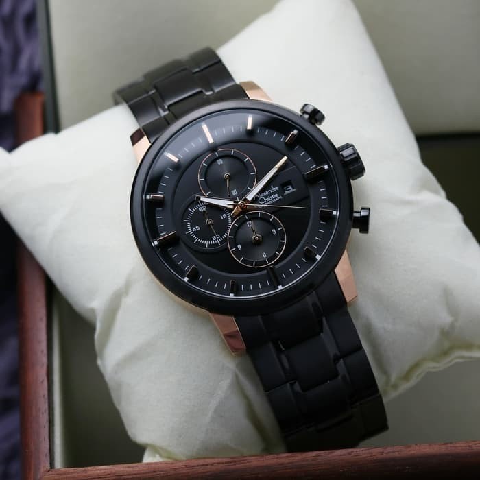 ✨Sale Jam Tangan Pria Alexandre Christie 6323 Ac6323 Rosegold Black Original Terbatas