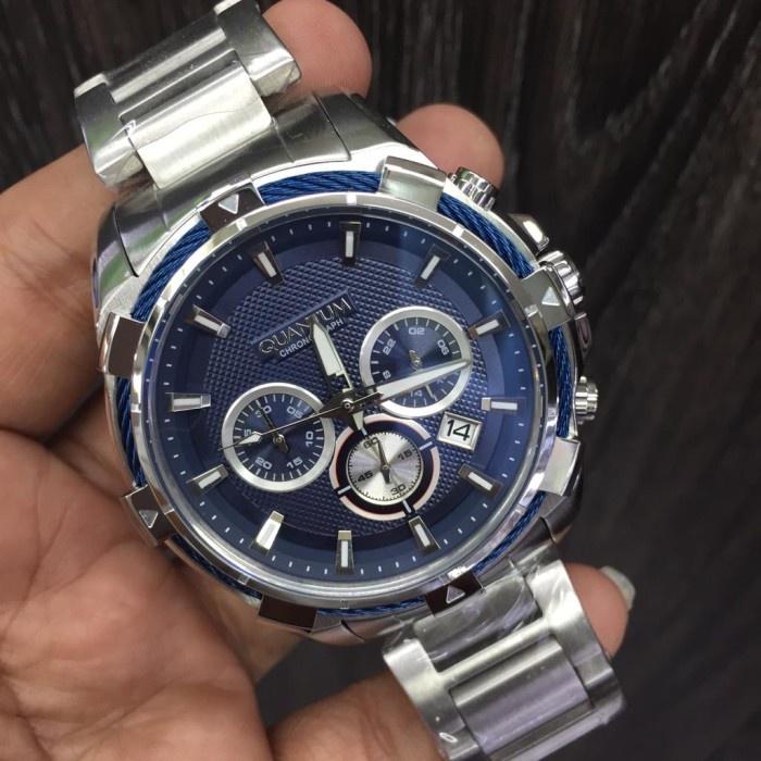 ✨Termurah Jam Tangan Pria Quantum Pwg762.390 Silver Blue Original Diskon