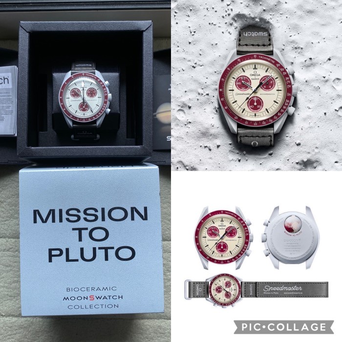 ✨Sale Moonswatch Pluto Omega Swatch Speedmaster Original Fullset Chronograph Berkualitas