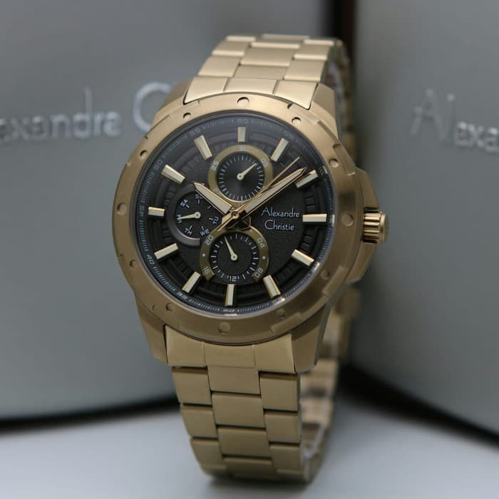 ✨Sale Alexandre Christie 6538Mc / Ac6538 Bronze Black Original  Garansi Terbaru