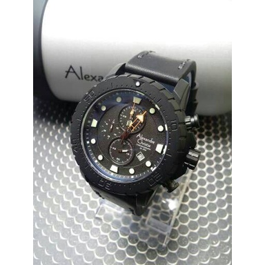 ✨Ready Jam Tangan Alexandre Christie Ac 6412 Full Black Terbatas