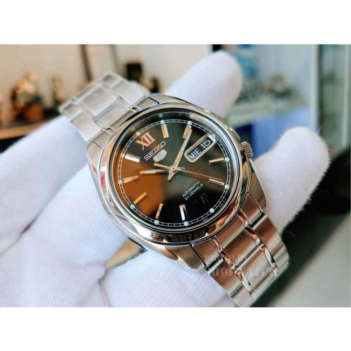 ✨Ready Jam Tangan Pria Seiko 5 Snkl55K1 Snkl55 Automatic Silver Black Origina Terbatas