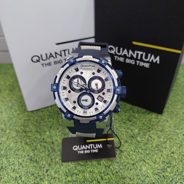 ✨Sale Jam Tangan Pria Original Quantum Hng688.339 Silver Blue Terbaru