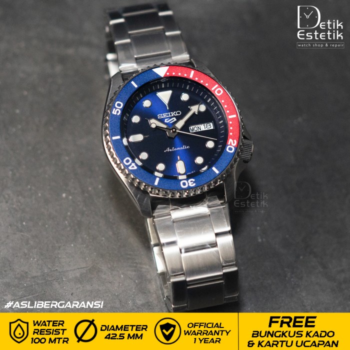 ✨Ready Jam Seiko 5 Srpd53K1 Pepsi Original Terbatas