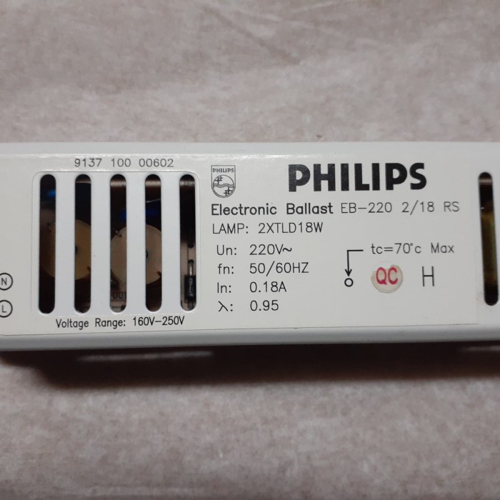 +++++] Trafo Ballast Electronic TL 2 x 18W Philips EB 2/18 - RS