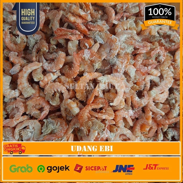 

Ebi Udang Kering Merah Tanpa Kulit Grade A 1Kg Super