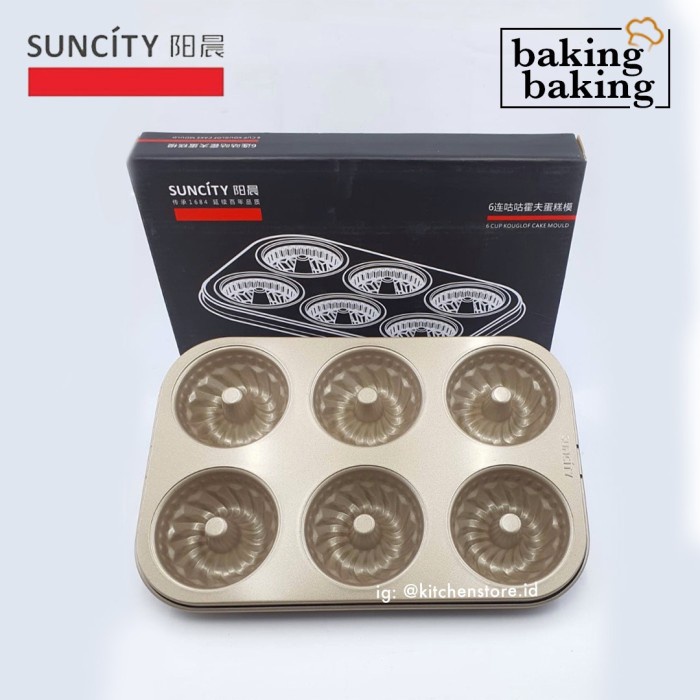 Suncity Mini Kugelhopf Cake Pan / Loyang Kue Donut Kouglof - Yc80106