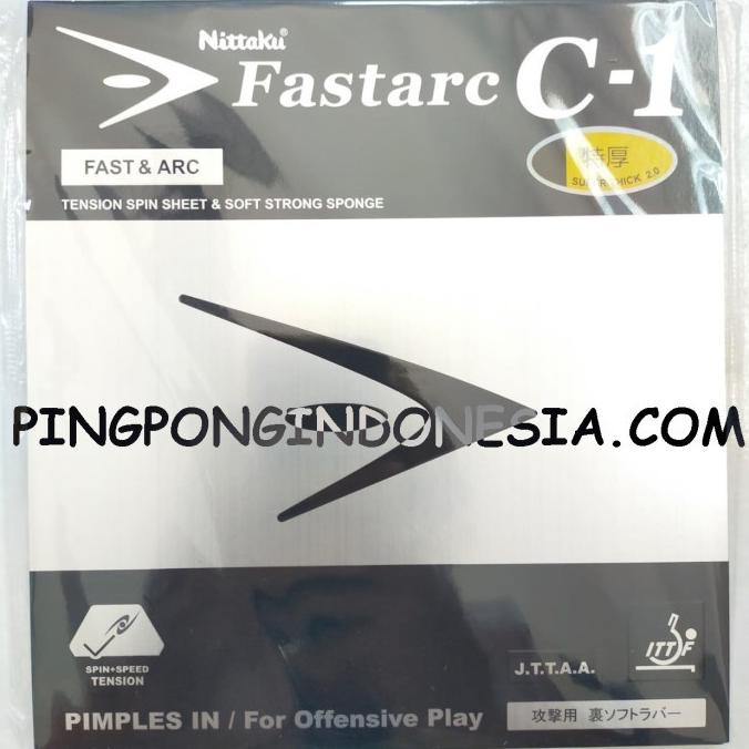 Nittaku FastArc C1 - Rubber Karet Pingpong Fast Arc C-1 Bet Tenis Meja