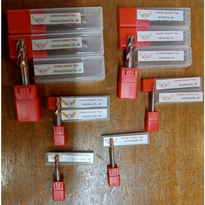 ✅Sale Endmill Set Carbide Hrc55 Berkualitas
