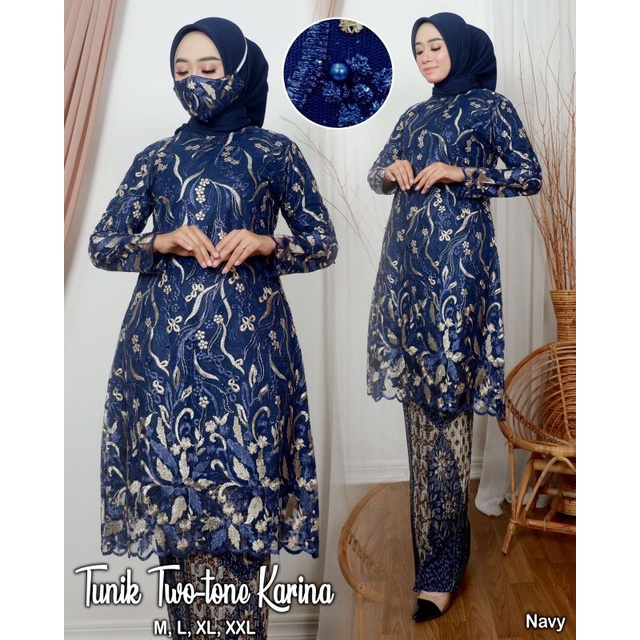 [EXCLUSIVE] MODEL TERKINI SET KEBAYA TUTON TILE KARINA / KEBAYA WISUDA / KEBAYA MODERN REMAJA
