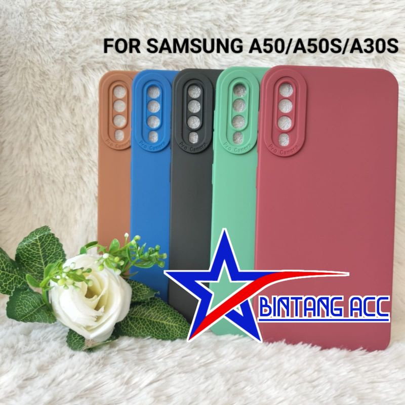 Softcase Macaron Pro camera Samsung A50 A50S Candy Full Color 3D Slikon Tpu Case