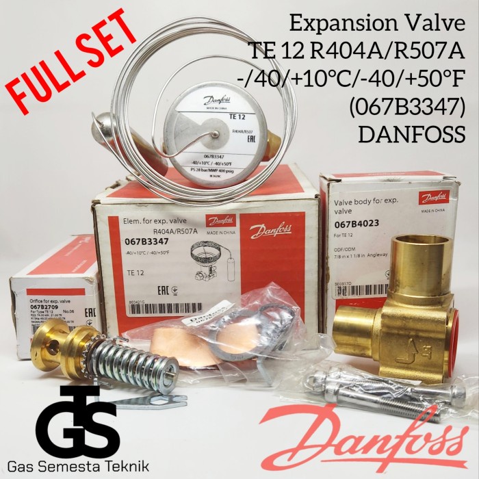 [Original] Expansion Valve Te 12 R404A/R507 067B3347 Danfoss  Expansi Te12 Terbatas