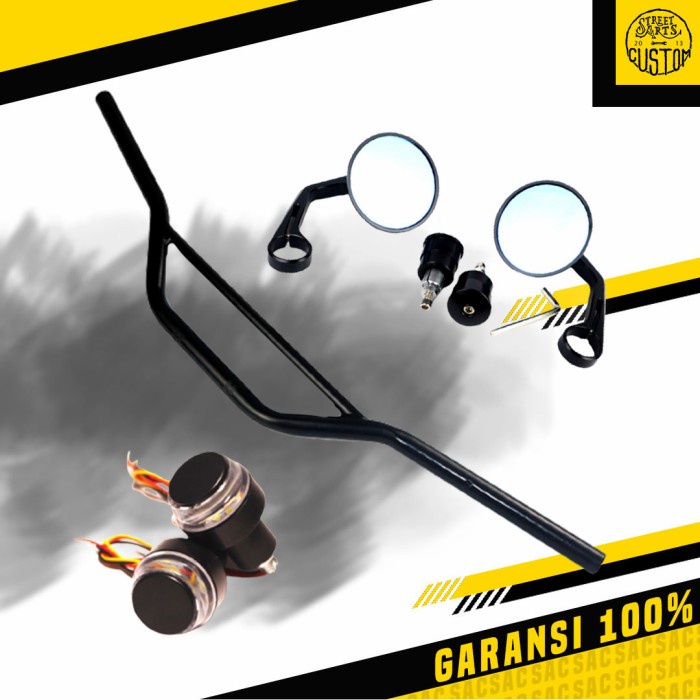 [New] Paket Stang Sein Bar End Spion Bar End Untuk Xsr W175  Universal Terbatas