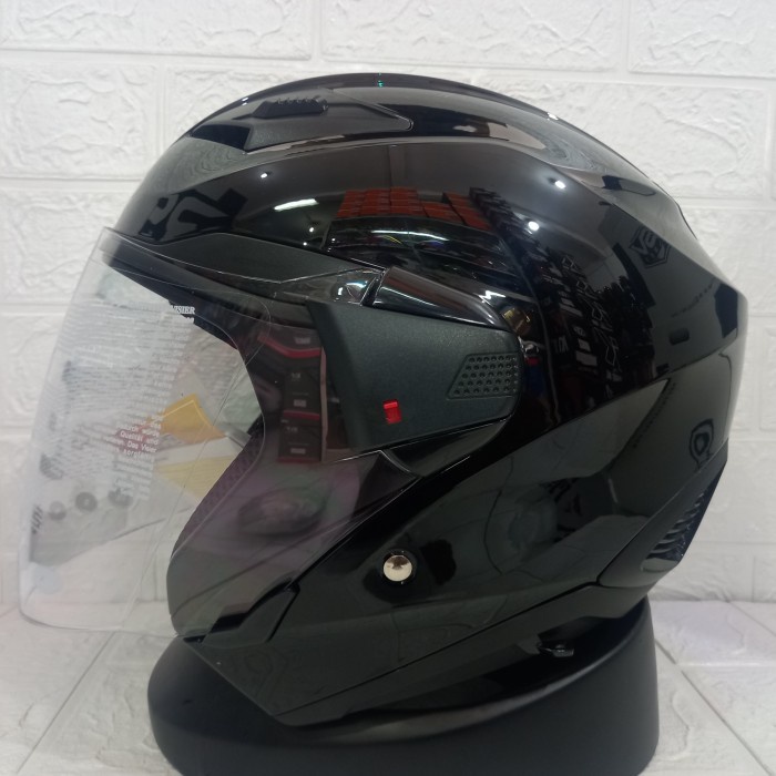 ✨Termurah Helm Zeus Zs611 Solid Black Double Visor Zeus Zs611 Terbatas