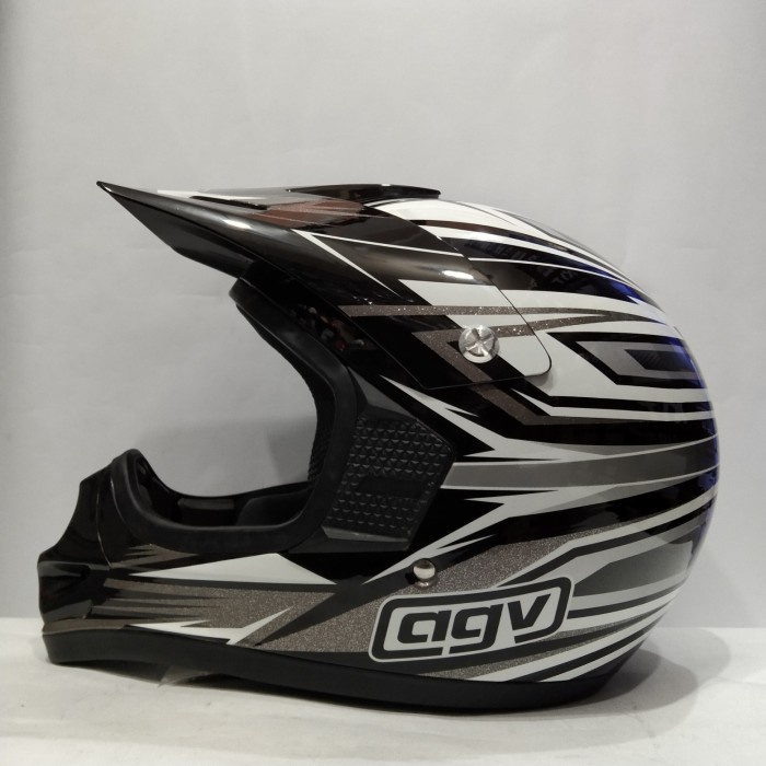 ✨Termurah Helm Agv Rc 5 Junior Black Gunmetal Helm Full Face Model Cross Terbaru