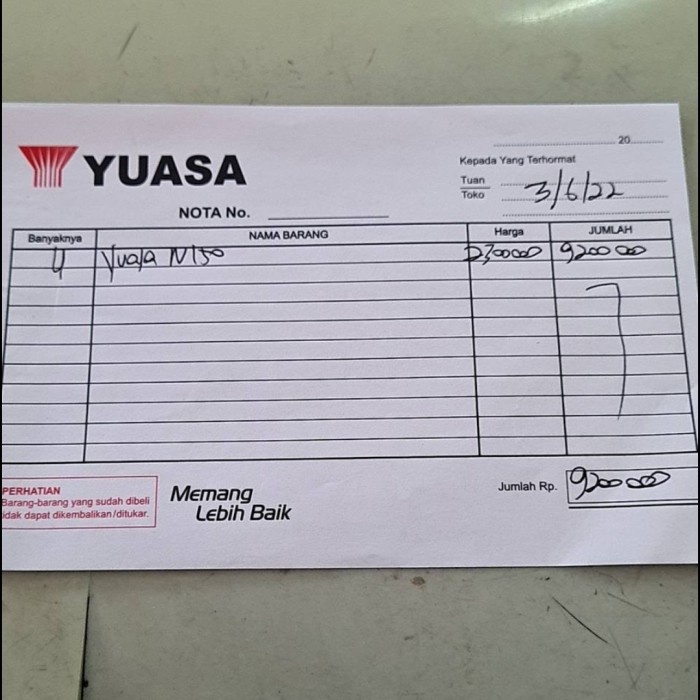 ✨Sale Yuasa 4 Pcs N150  2 Yuasa N100 Terbaru