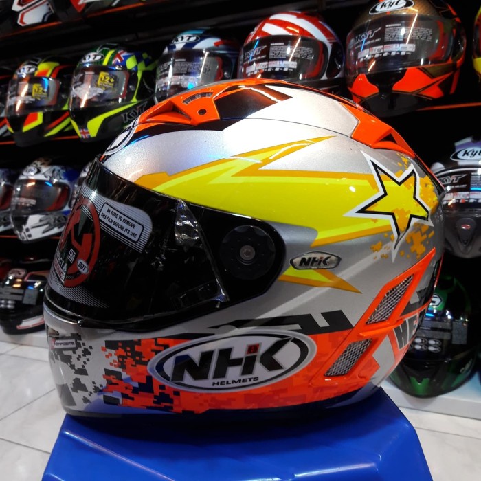 ✨Termurah Helm Nhk Gp Pro Race Terminator Motif Star Yellow Se Gppro Berkualitas