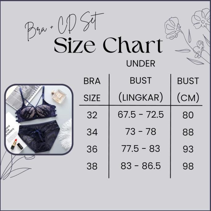 Bra Set BH + Celana Dalam Wanita Sexy Elegant Import Model Lingerie 1