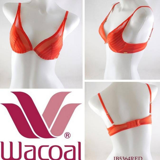 Bra wanita WACOAL Merah Kawat Busa Tipis Aksen Lace IB5364RED