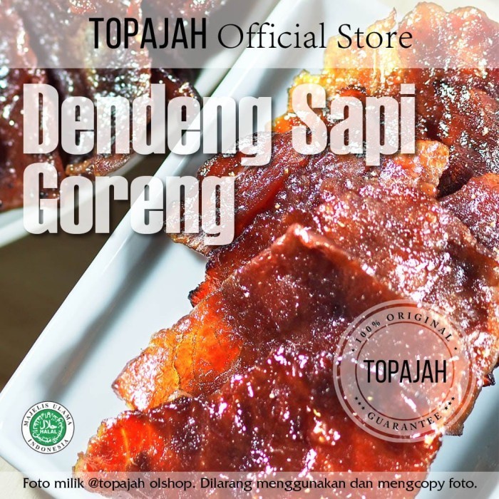 

Dendeng sapi goreng praktis siap makan 1kg.