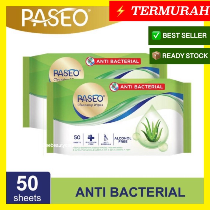 Indhy Tisu Basah Tissue Paseo Anti Bacterial 50S Per Box
