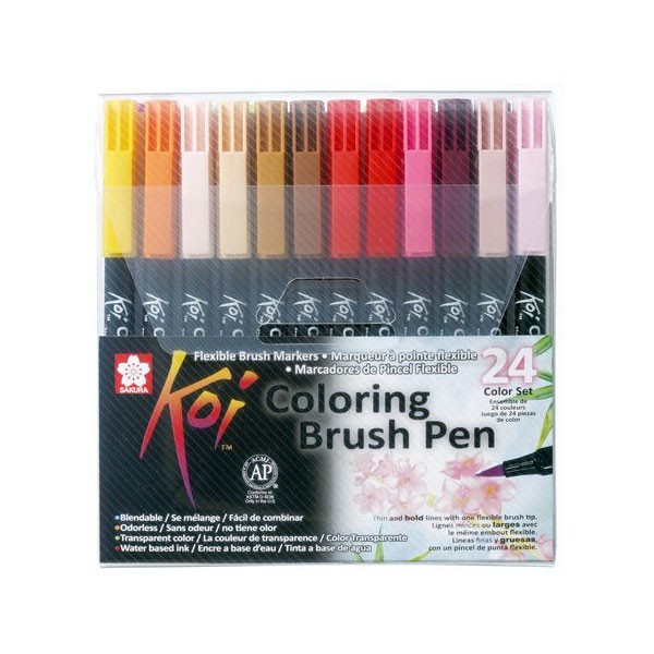 

Gaya Sakura Koi Coloring Brush Pen 24 Color Set